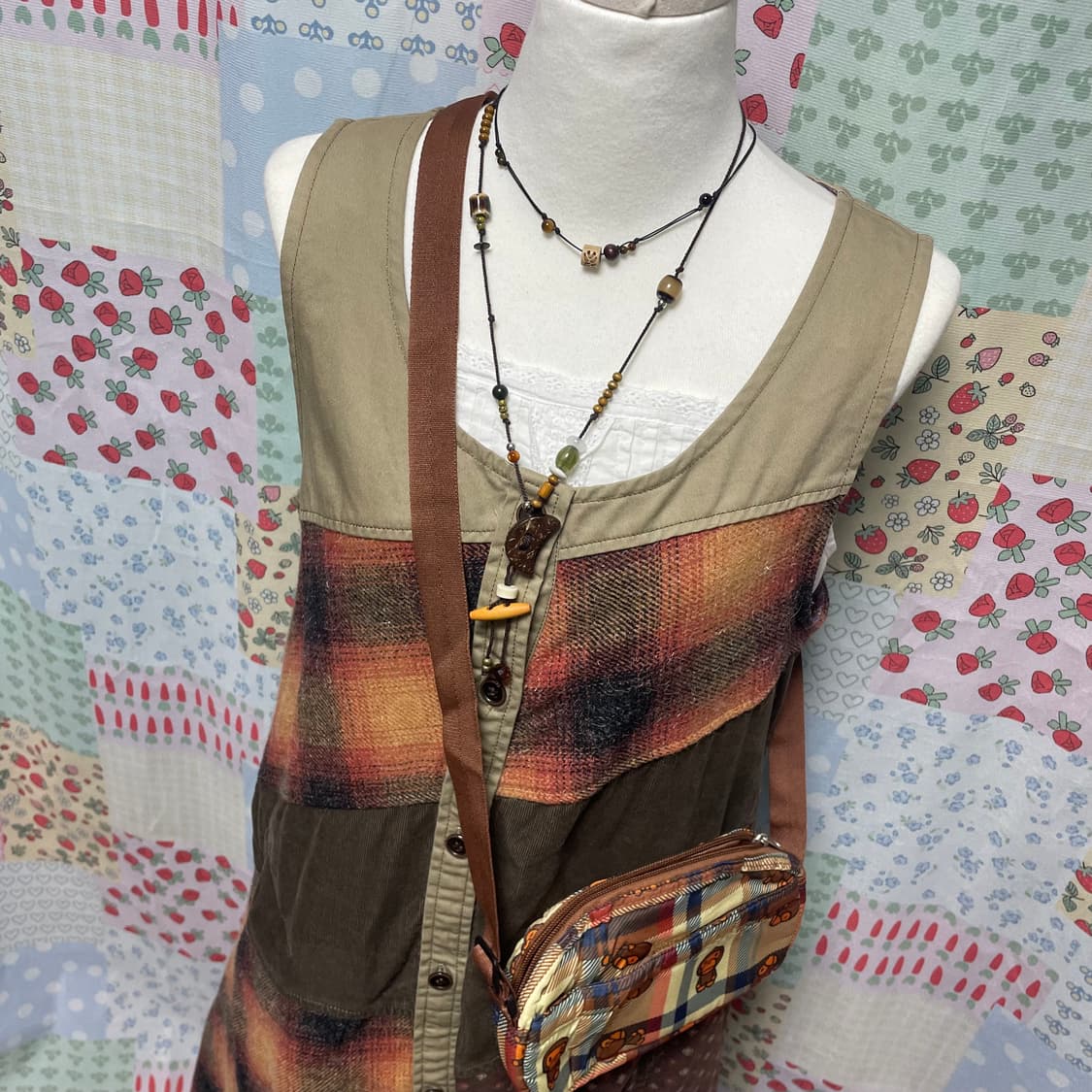 모리걸 체크원피스 세트 상품이미지6