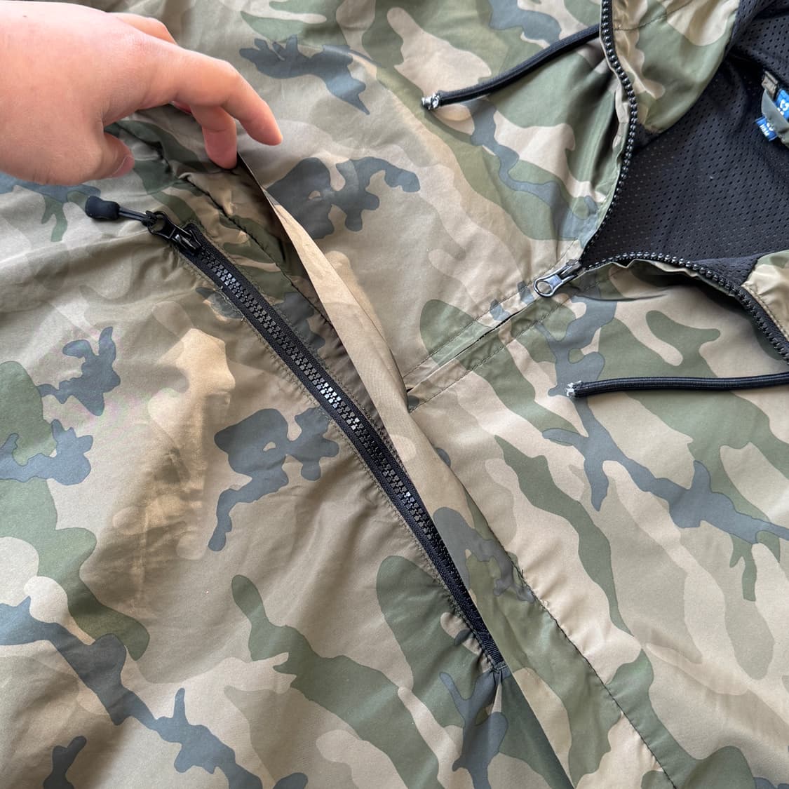 H&M 나일론 카모 후드 아노락 XL 상품이미지5