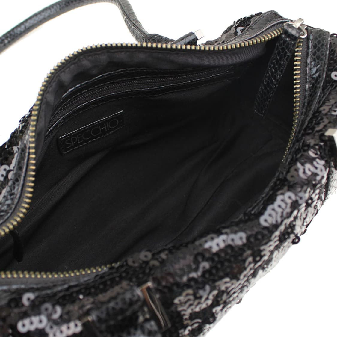 스페치오플리츠 블랙 시퀸 파이톤패턴 숄더 상품이미지5