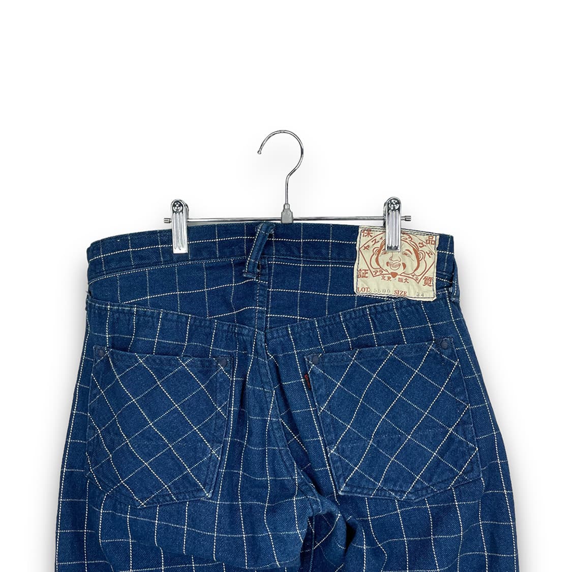 에비수 패턴 인디고워싱 데님팬츠 상품이미지4