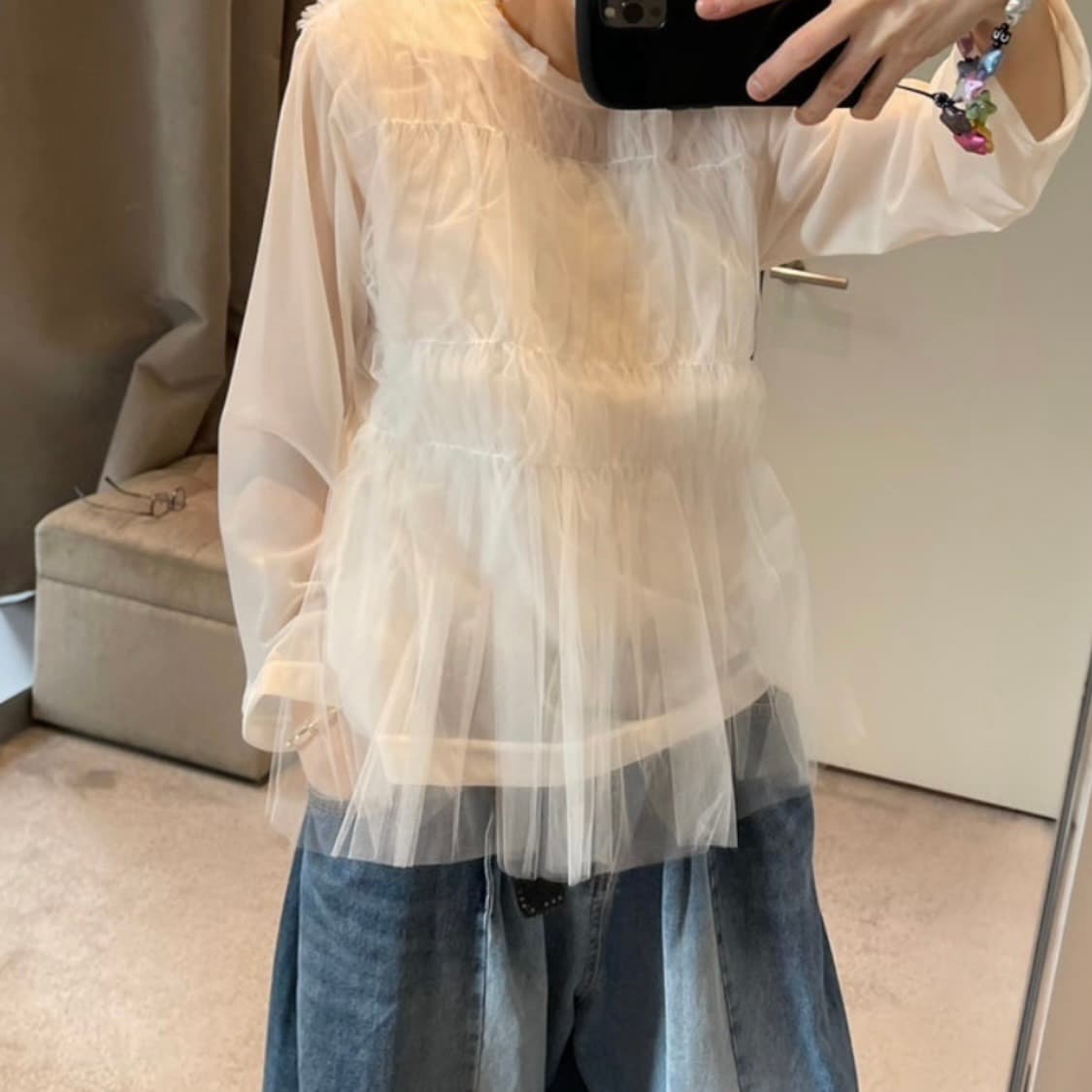 꼼데가르송 타오 TAO 25ss 튤 블라우스 상품이미지3