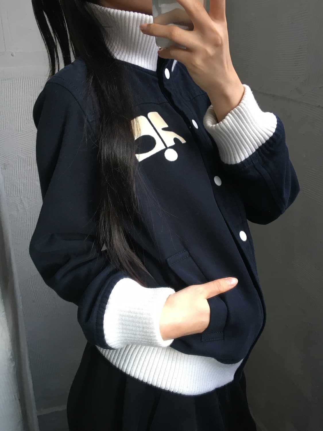 Courrèges 꾸레쥬 네이비 봄버 자켓 상품이미지2