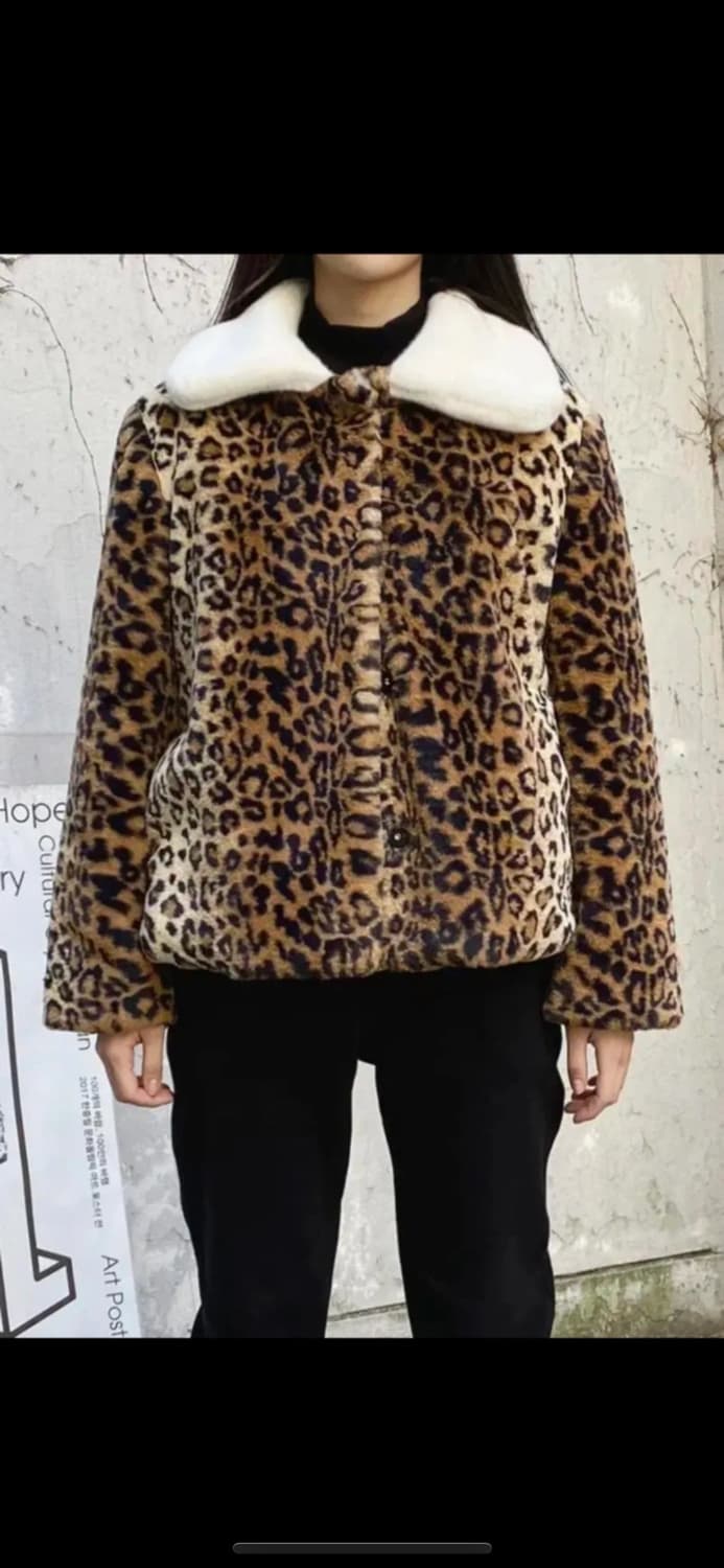 폴앤앨리스 레오파드 퍼 코트 상품이미지6