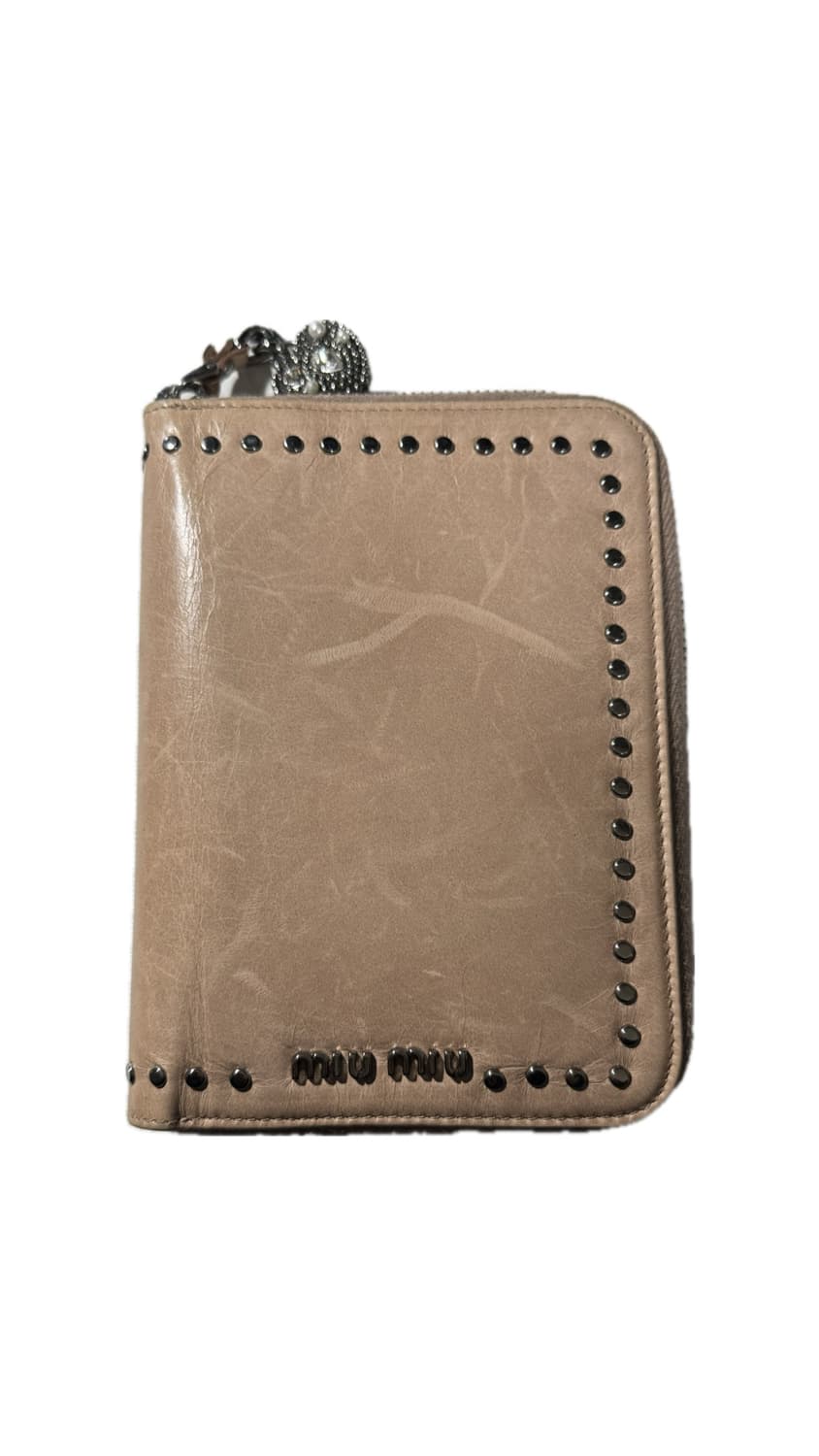 설날할인)MIUMIU 미우미우 A7 다이어리 커버 핑크베이지 상품이미지1