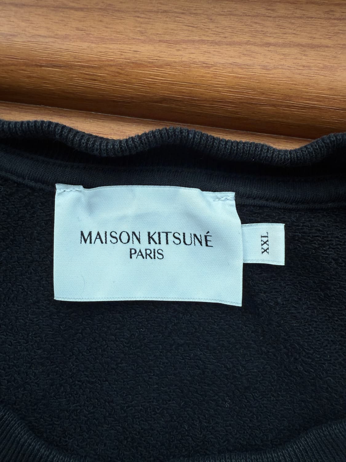 메종키츠네 그레이 폭스 헤드 패치 스웨트 셔츠 블랙 상품이미지4