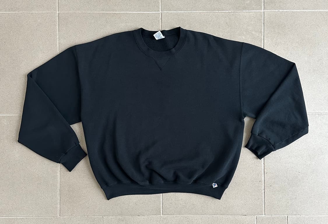 00s 빈티지 러셀 스웻셔츠 블랙 XL 상품이미지1