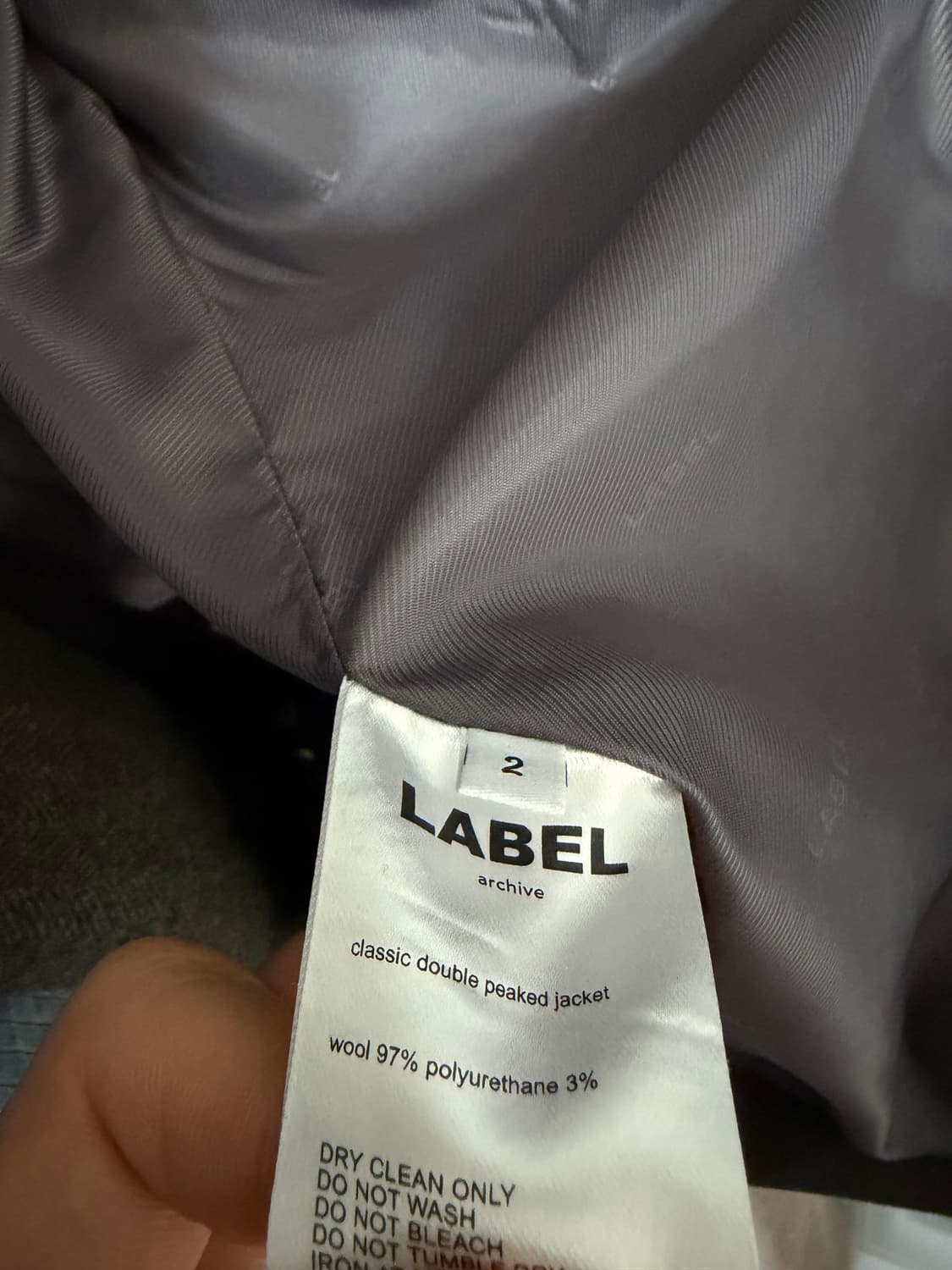 라벨아카이브 울 더블 자켓 그레이 블레이저 2사이즈 상품이미지4