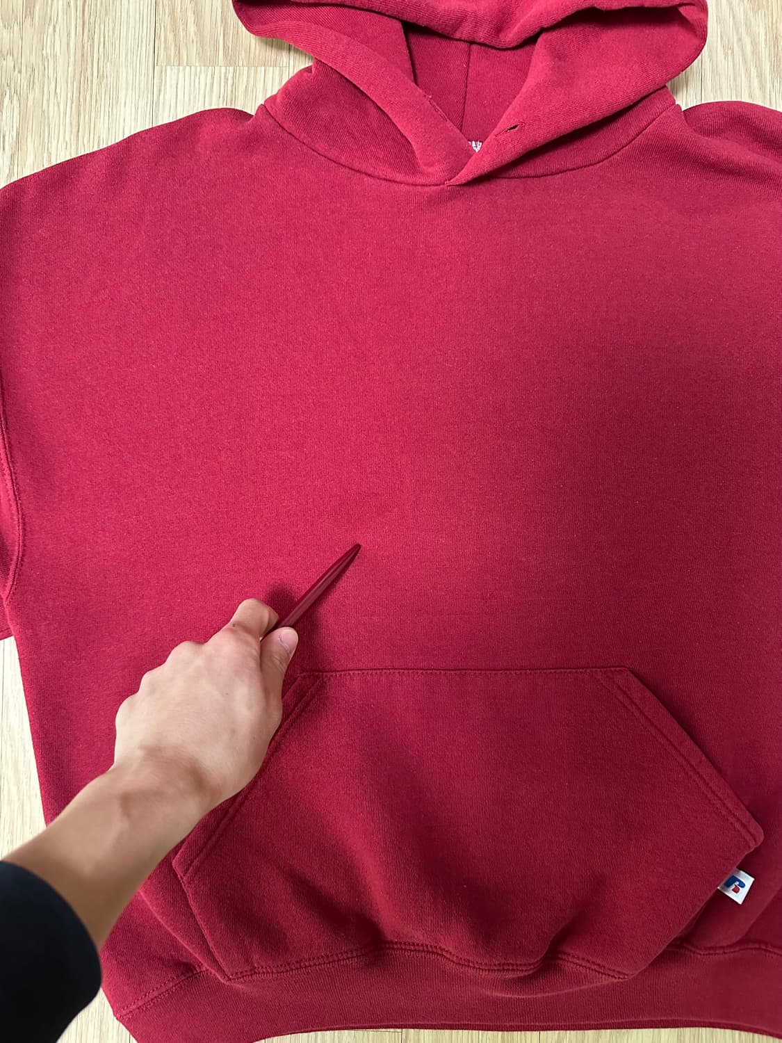 00s 빈티지 러셀 후드 레드 L 상품이미지8