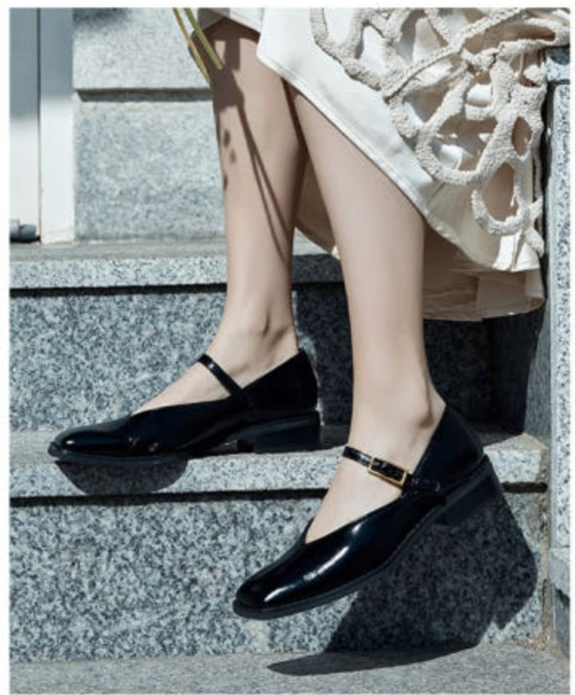 [250] FRYE 프라이 메리제인 양가죽 로퍼 구두 블랙 상품이미지1