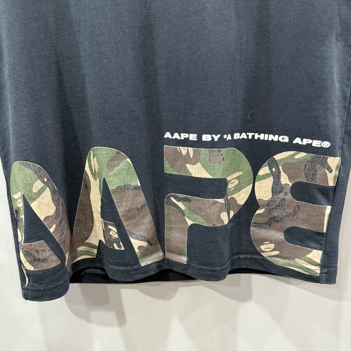 M Aape 베이프 에이프 카모 레터링 반팔 티셔츠 상품이미지5