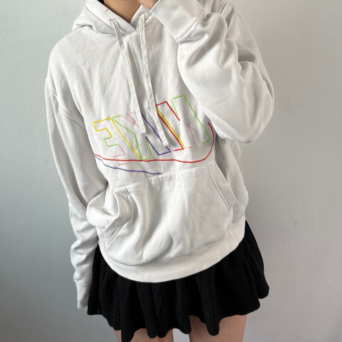 [XL] 나이키 화이트 후드티 상품이미지2