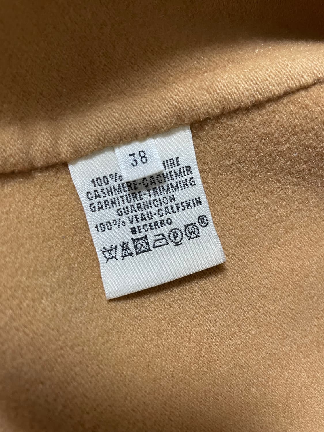 에르메스 캐시미어 코트 카멜 38 정품 상품이미지5