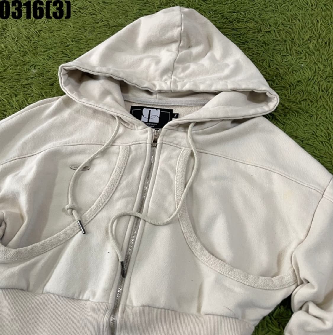 빈티지 크롭 후드집업 자켓 상품이미지2