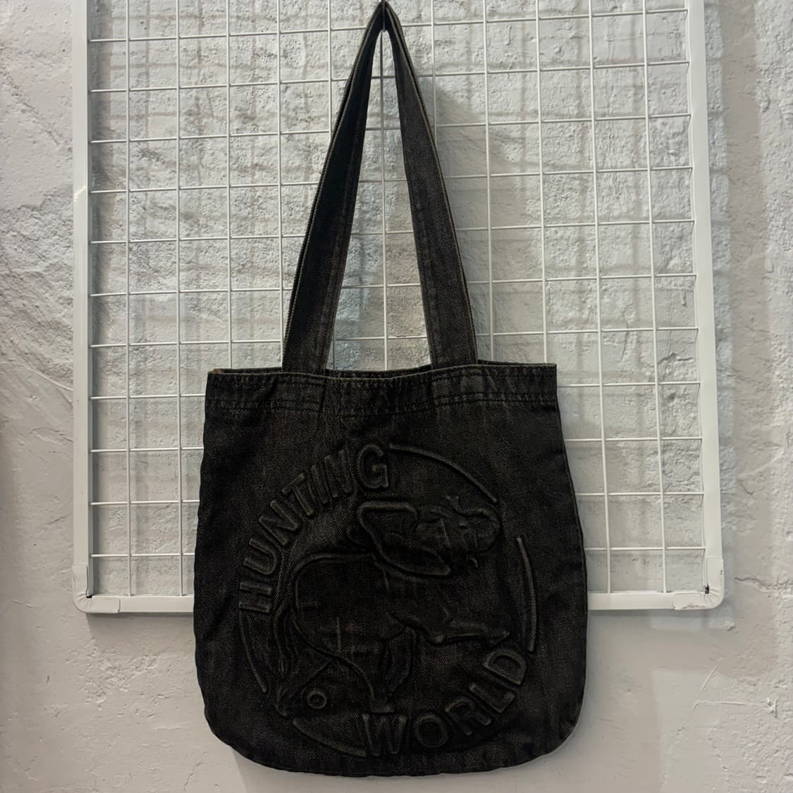 VTG 헌팅 월드 데님 흑청 토트백 OS 상품이미지6