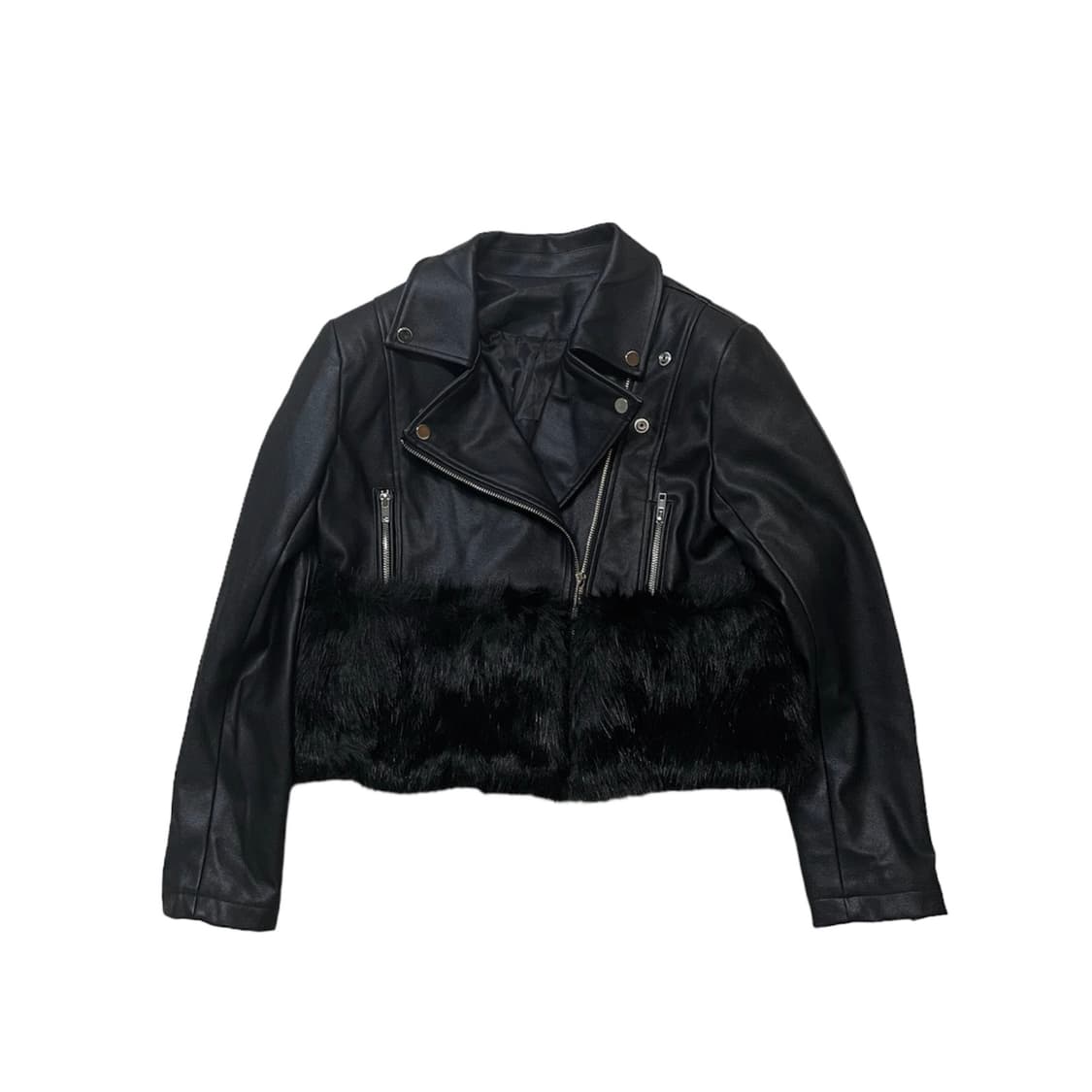 fur leather jacket 상품이미지1