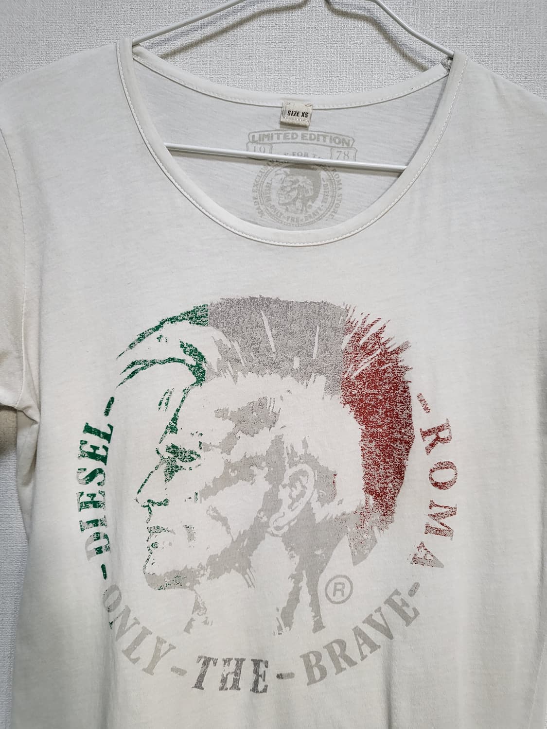 정품 Diesel(디젤)면100%시그니처 티셔츠 2벌 일괄55-66 상품이미지2