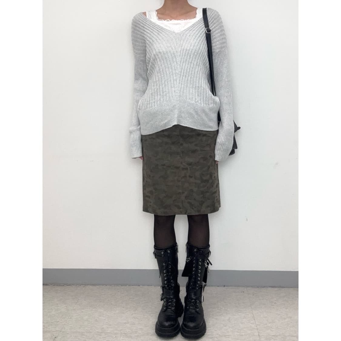 빈티지 그레이 니트 롱슬리브 상품이미지3
