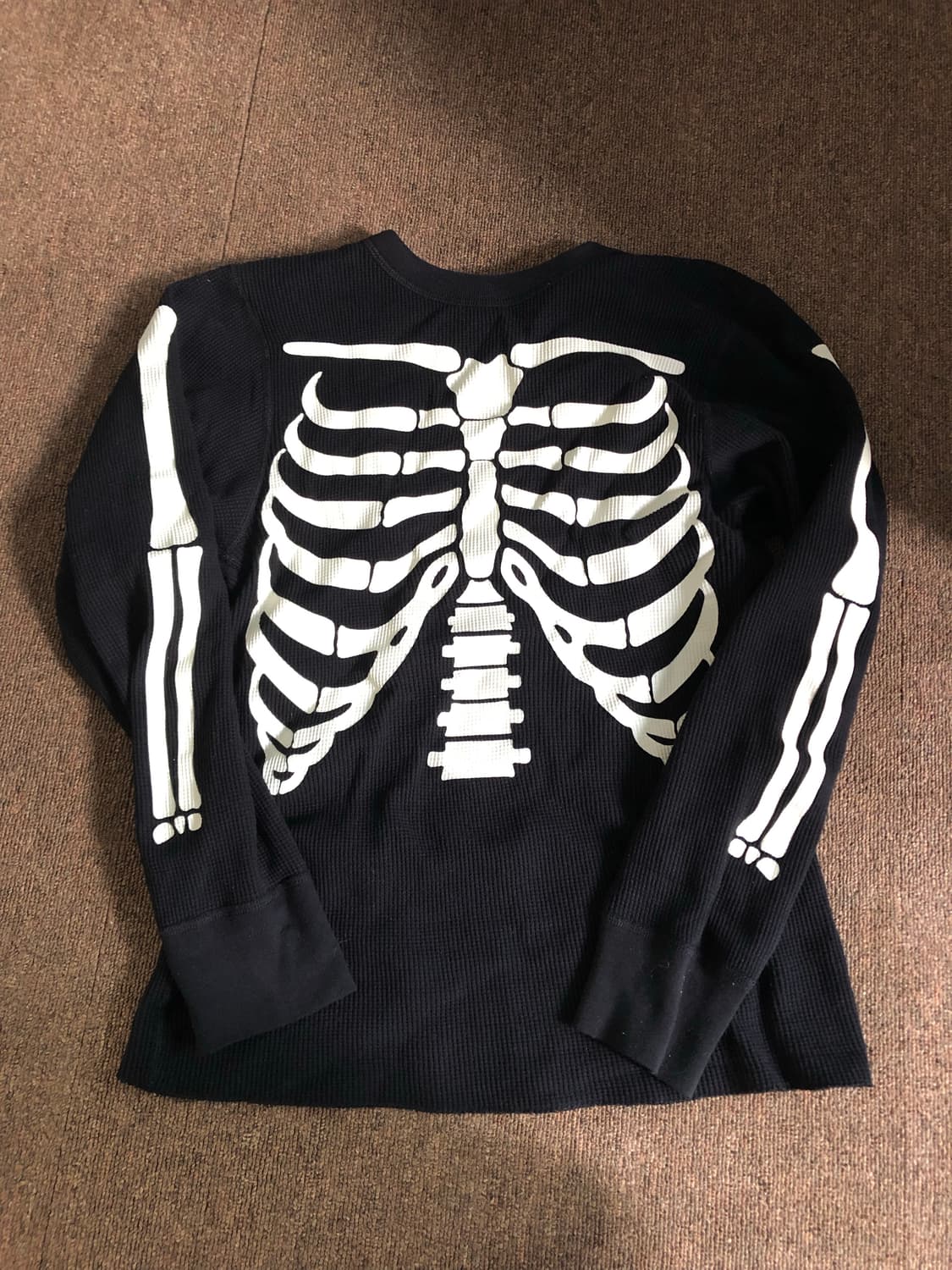 슈프림 헤인즈 본즈 써멀 크루 블랙M/택포 상품이미지5