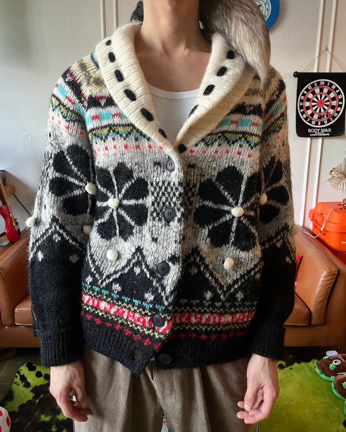 1980s KANSAI YAMAMOTO 3D Wool Cardigan 상품이미지2