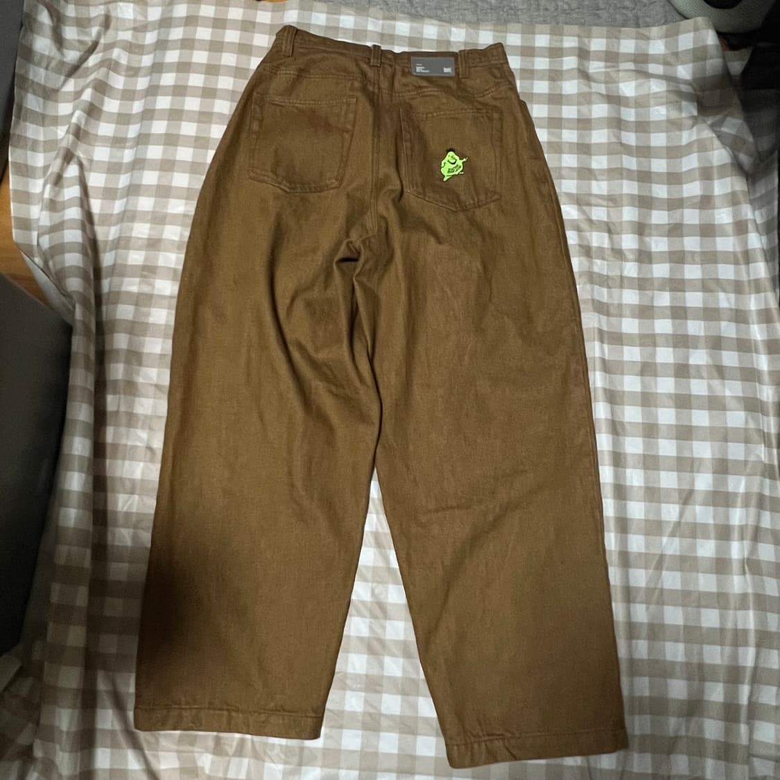 브라운브레스 와이드 팬츠 브라운 L 갈색 와이드 프린팅 턱 상품이미지3