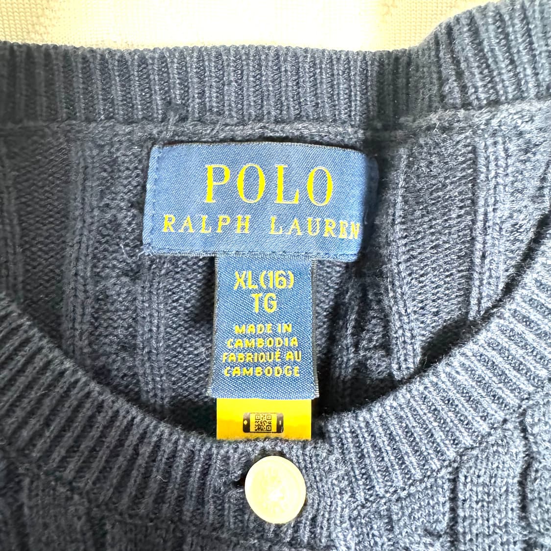 폴로 가디건 네이비 니트 상품이미지3