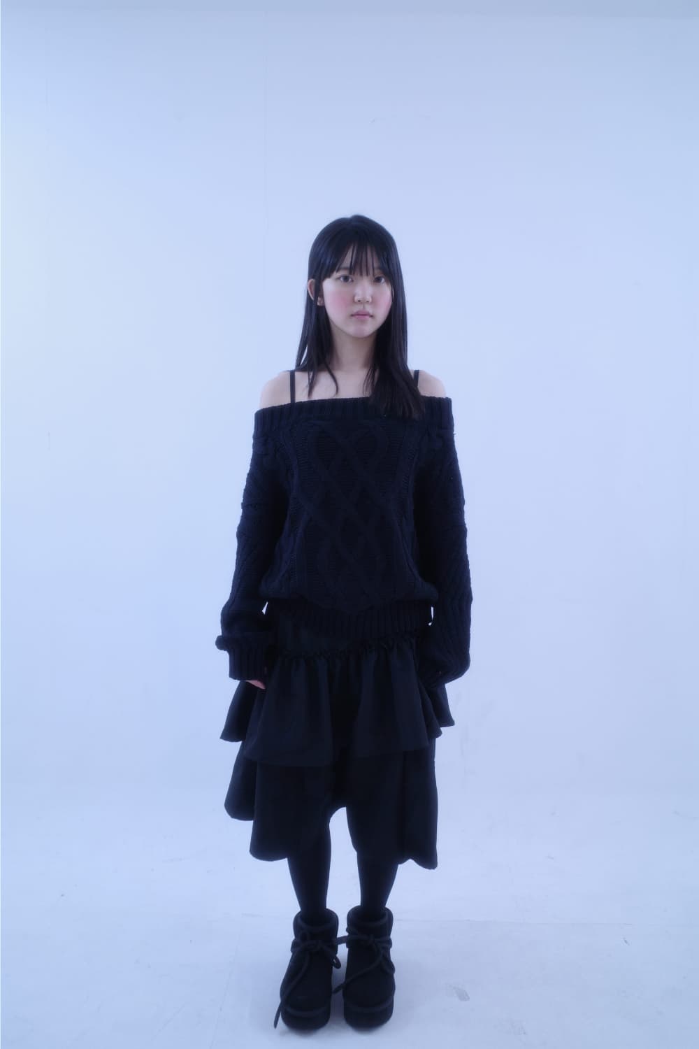 슈미 꽈배기 오프숄더 니트 새상품 상품이미지3