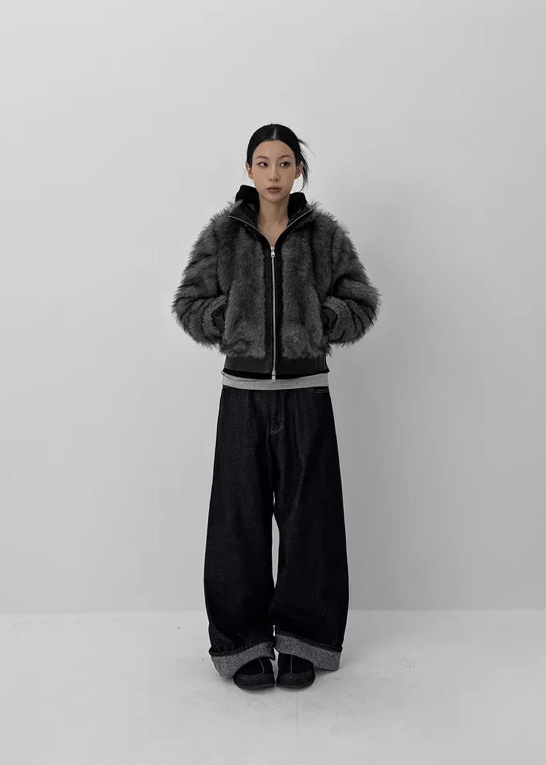 블랙업 퍼 자켓 상품이미지2