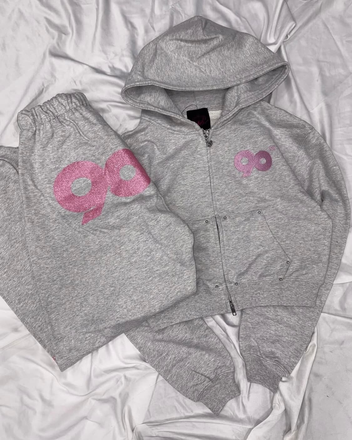 9090 그레이 셋업 상품이미지1