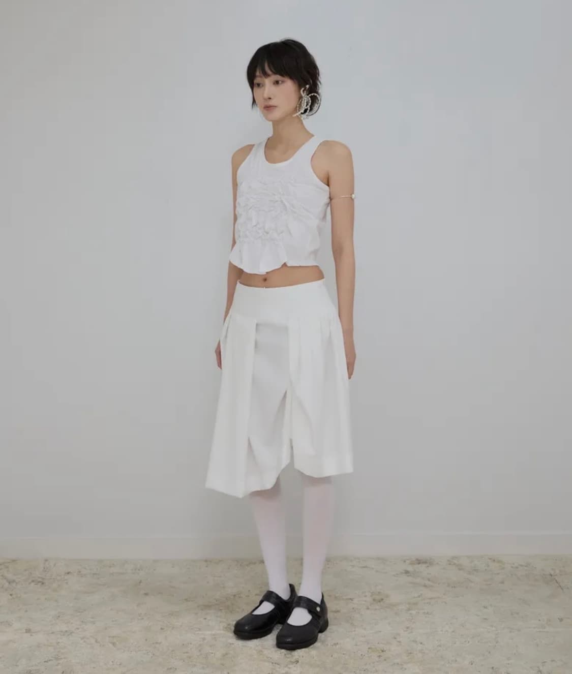 Asymmetrical Draped Midi Skirt 상품이미지1