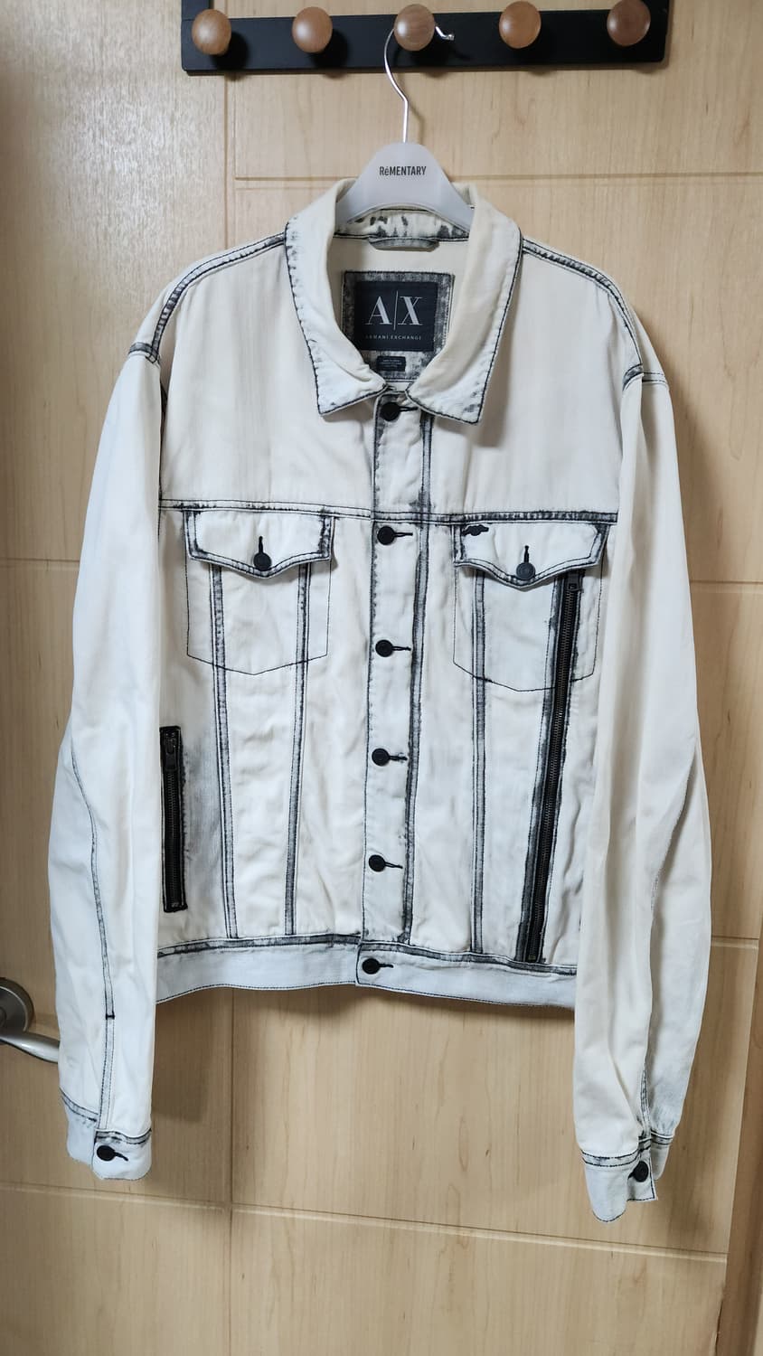 ARMANI EXCHANGE MOTO TRUCKER JACKET 2XL  상품이미지1