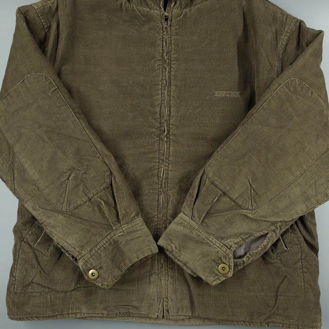 CIRCUM JP 카키 코듀로이 골덴 암패치 투웨이 이너플리스 기모 자켓 상품이미지5