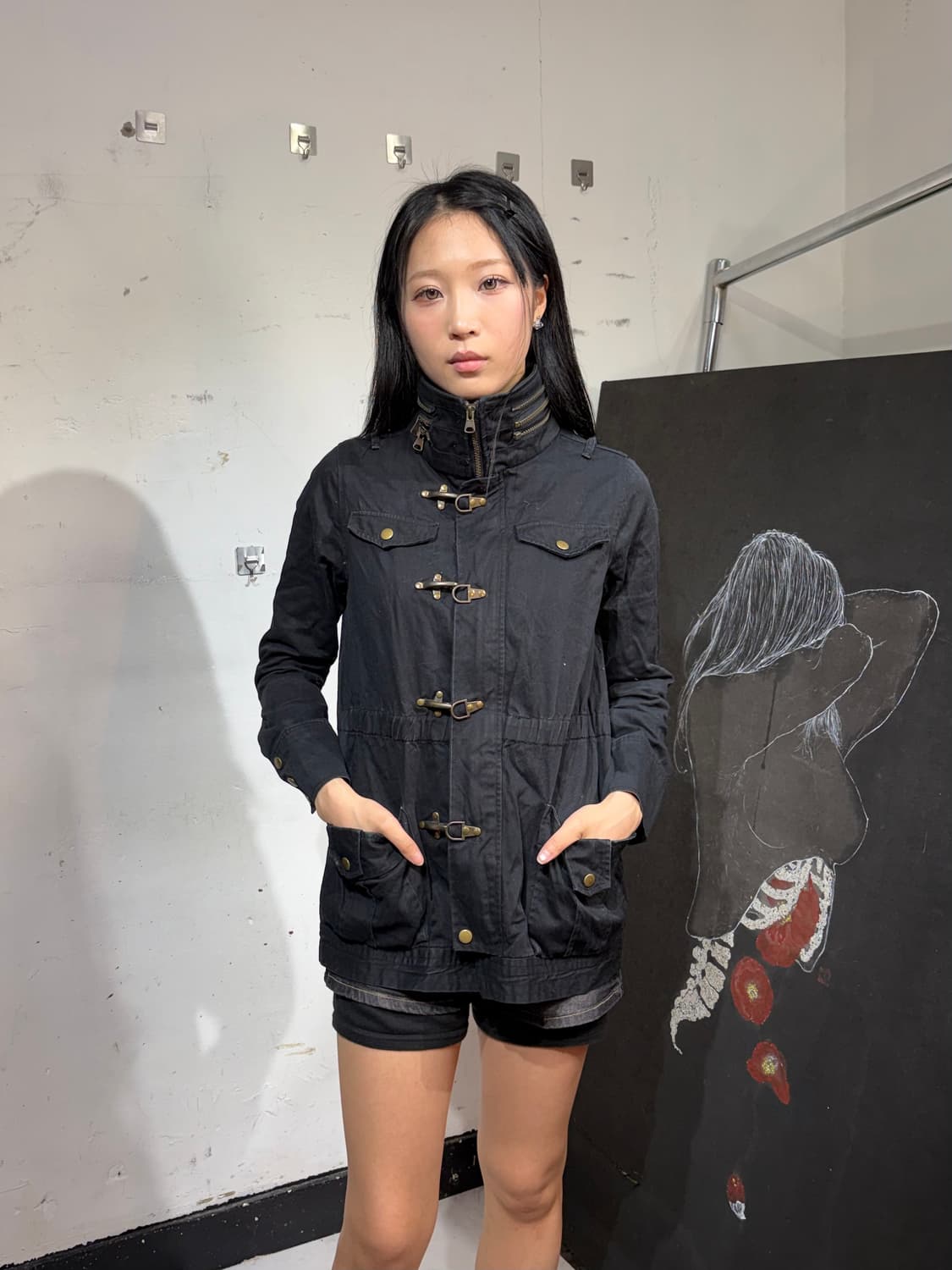 JPN 파이어맨 토클 버튼 펑크 고딕 블랙 고딕 자켓 L 상품이미지3