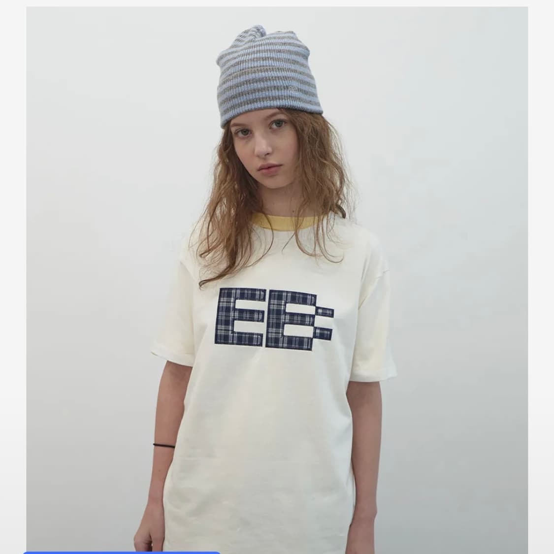 엔조블루스 픽셀 로고 박시 티셔츠 화이트 상품이미지2