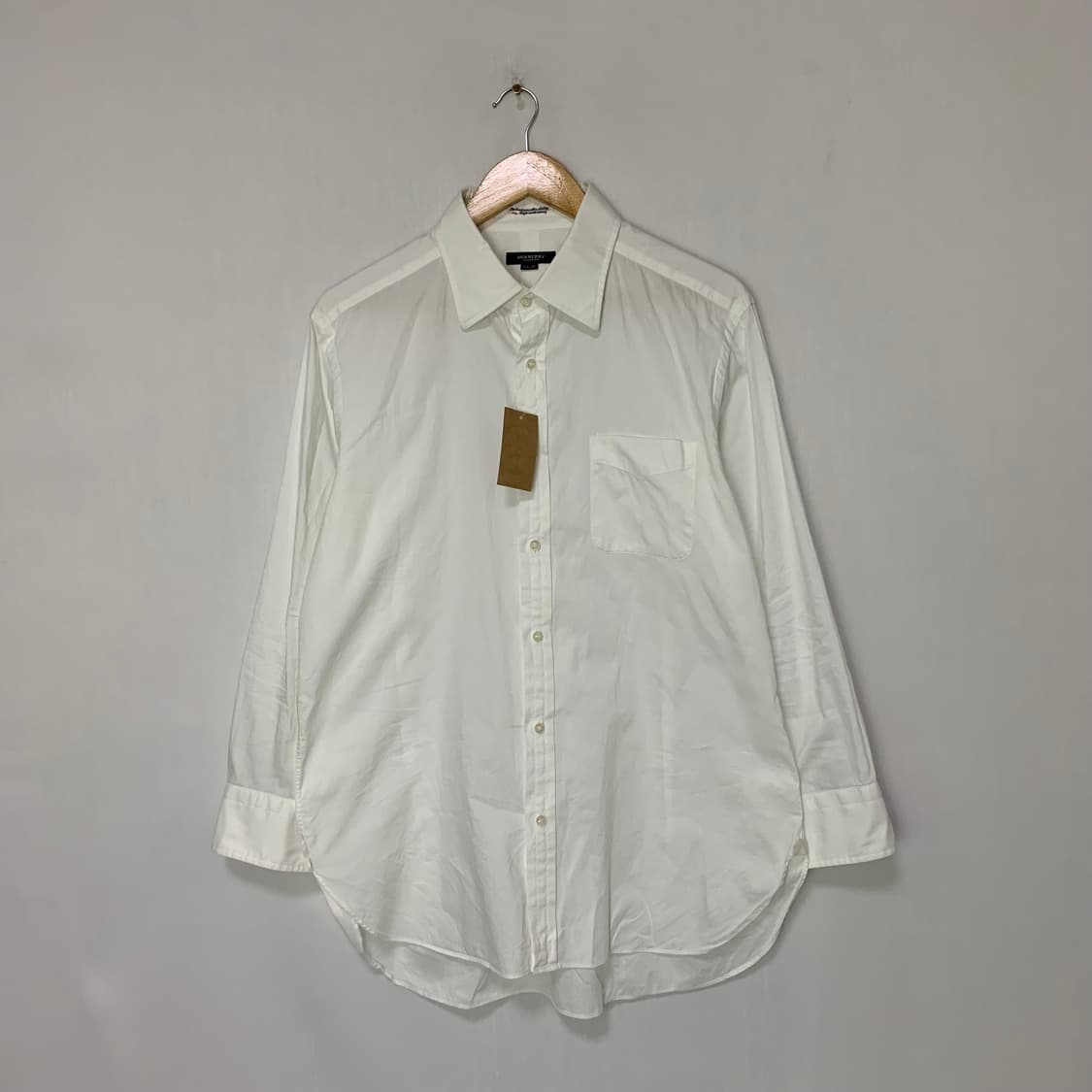 버버리 아이보리 셔츠 긴팔 XL 빈티지 상품이미지1