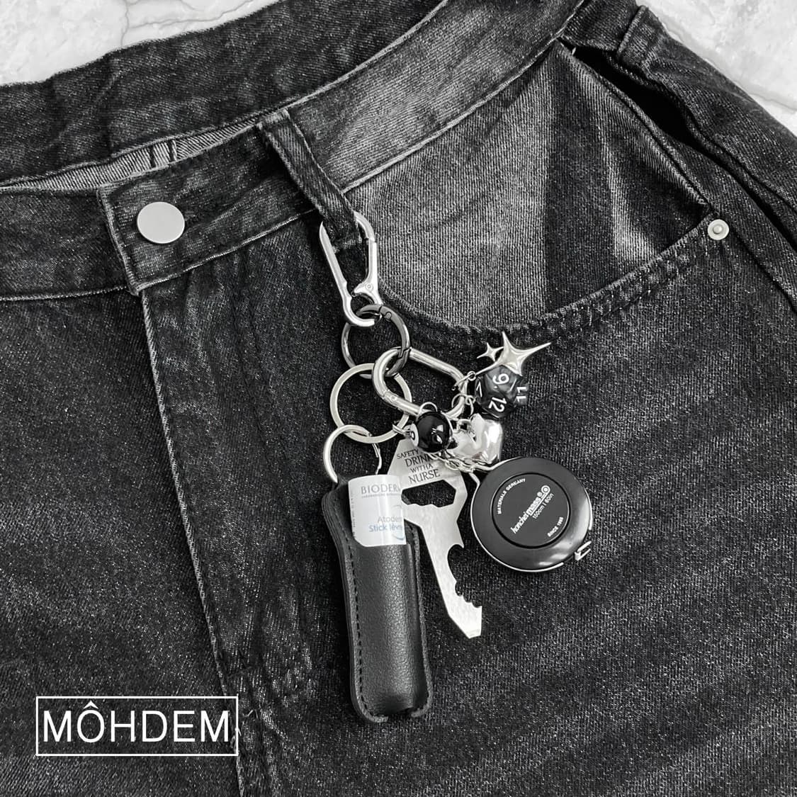 [Unisex] 립밤 3종 키링 열쇠고리 블랙 상품이미지2