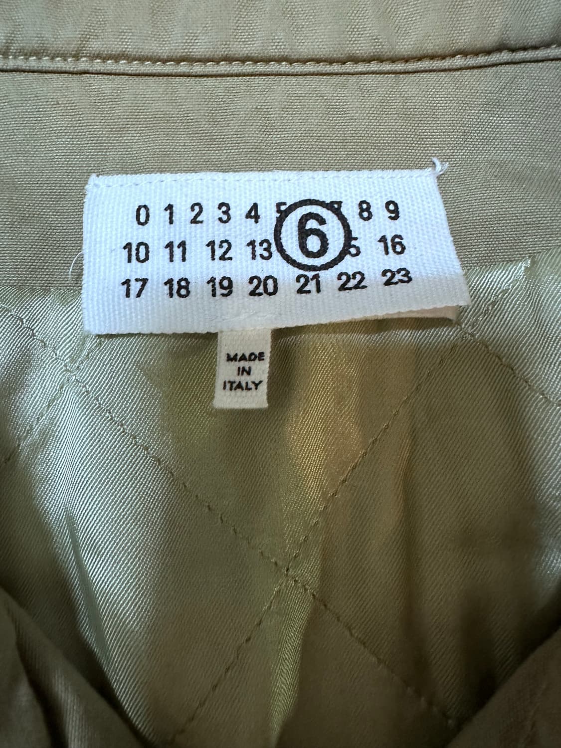 MM6 마틴 마르지엘라 아카이브 올리브 그린 자켓 데미지 디테일 상품이미지2