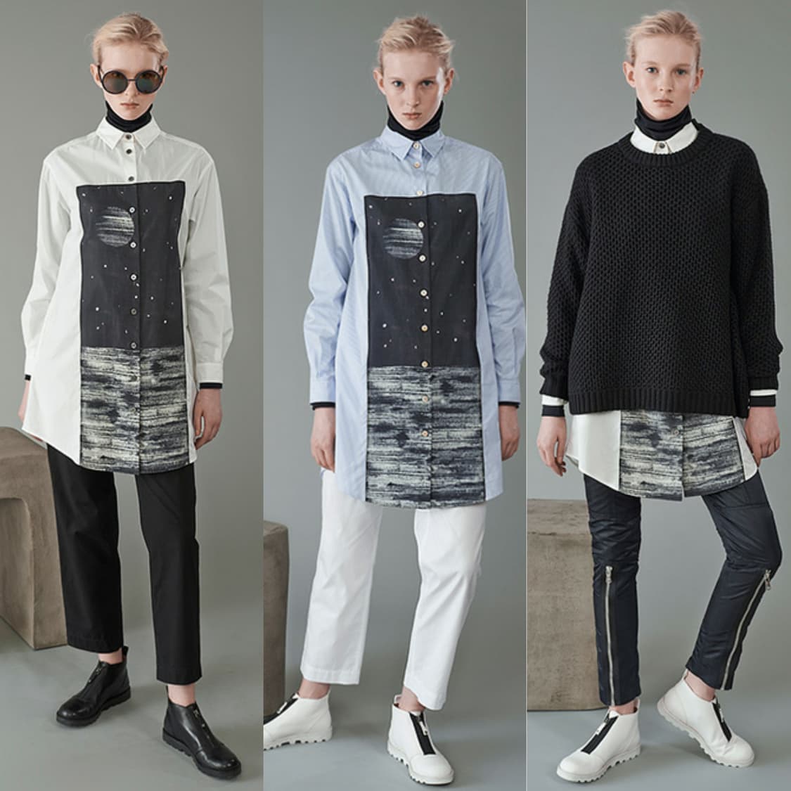 마크제이콥스 리조트컬렉션 그래픽 행성프린트 롱셔츠 튜닉 원피스 상품이미지10