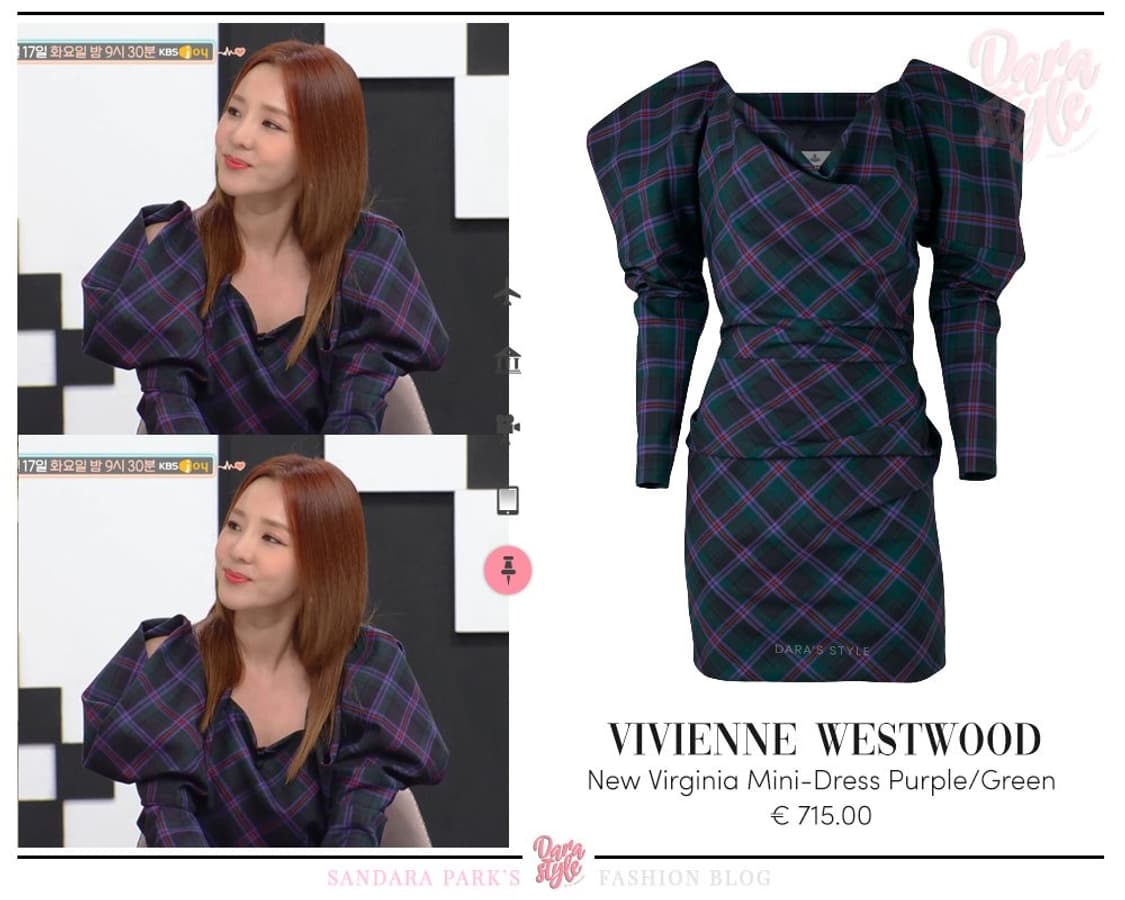 비비안웨스트우드 뉴버지니아 체크 퍼프 미니원피스 상품이미지1