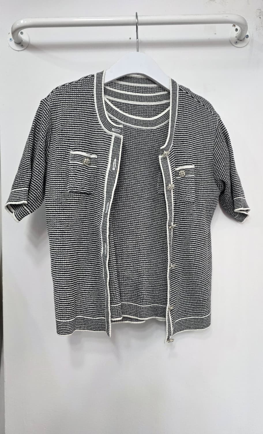 안나수이 여성 반팔 니트 가디건 세트 상품이미지1