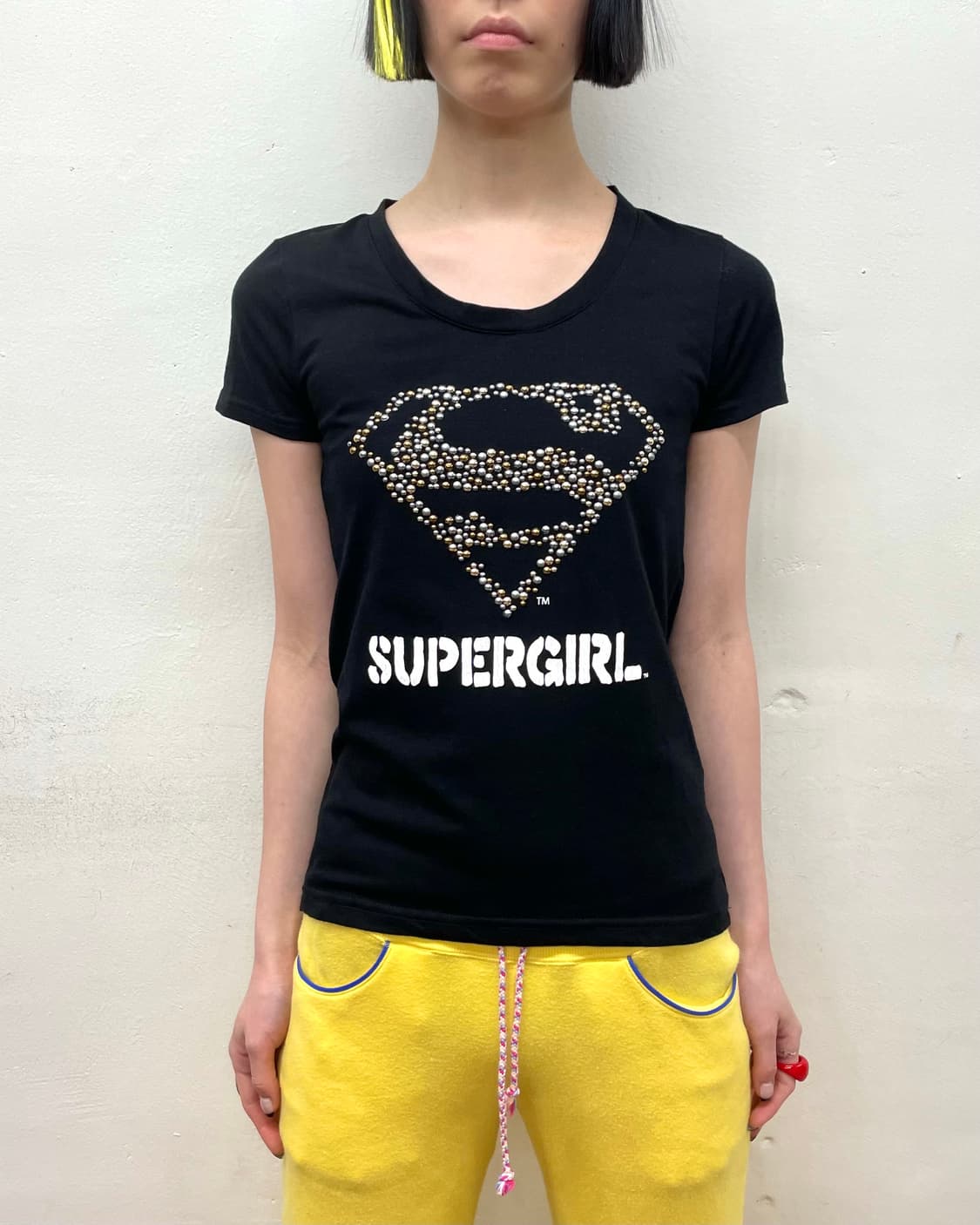 Super Girl Stud Black T-shirt  상품이미지1