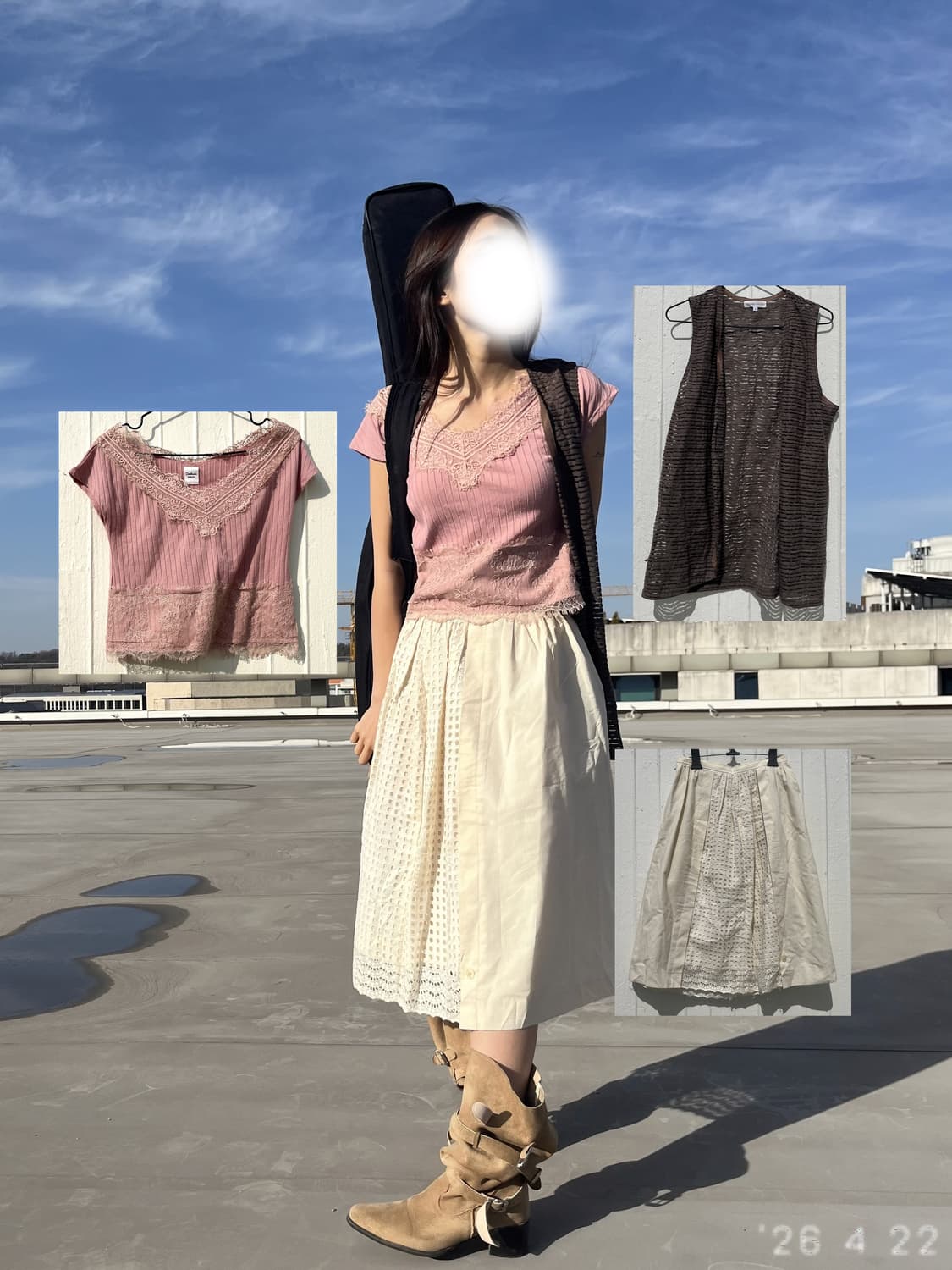 Ivory Layered Skirt 아이보리 레이어드 스커트 상품이미지4