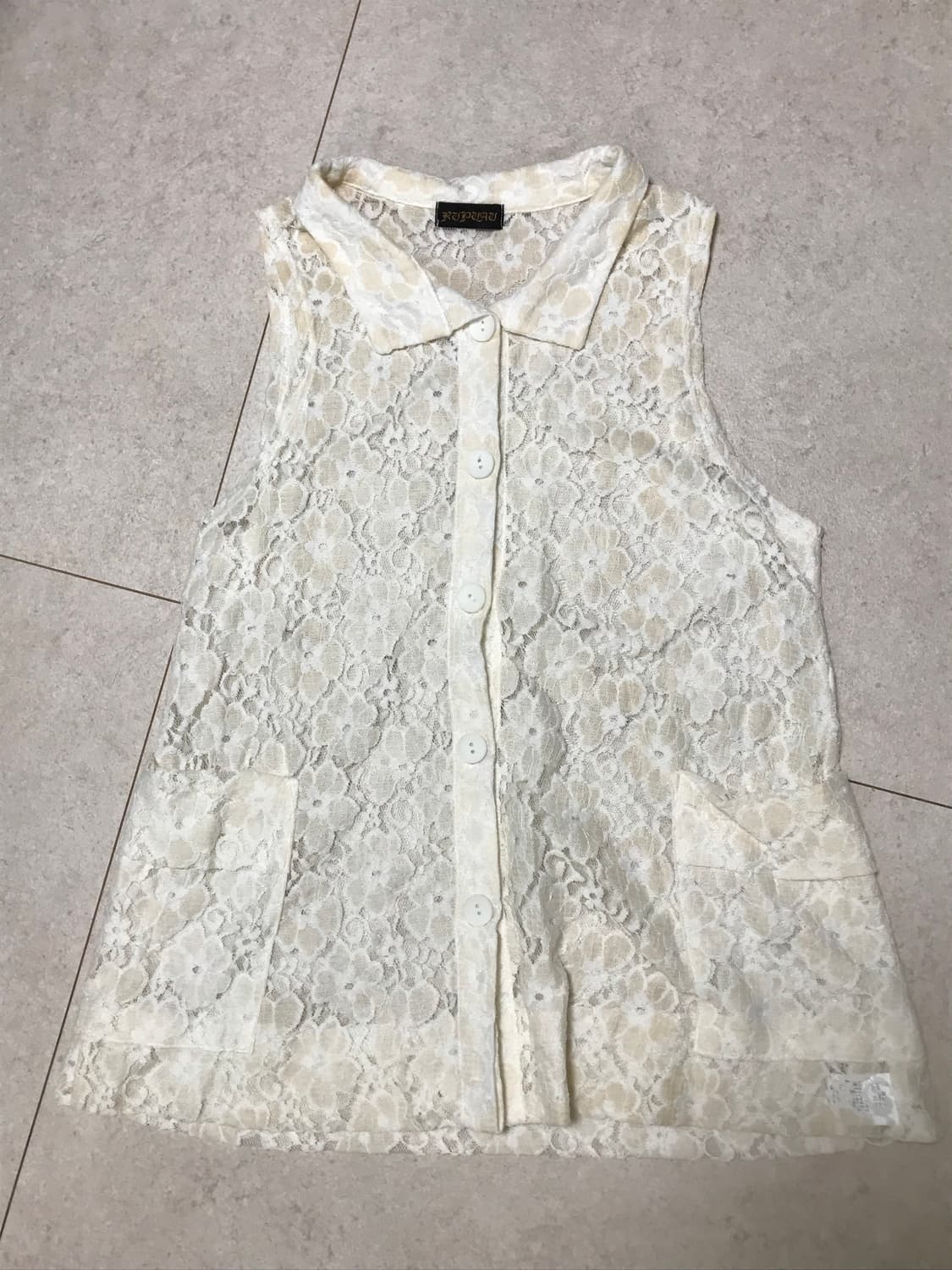 모리걸 레이스 나시 셔츠블라우스 슬리브리스 오리엔탈 상품이미지1