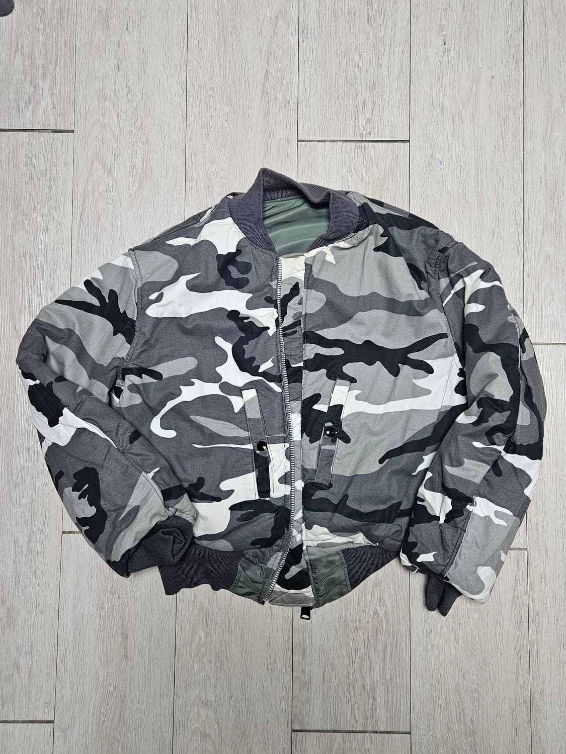 90s hope mfg 리버시블 카모 ma-1 상품이미지6