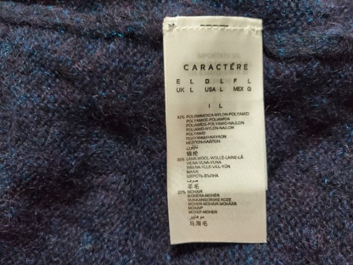 이태리 CARACTERE 플라워 네이비믹스 울니트 L 새상품
 상품이미지7