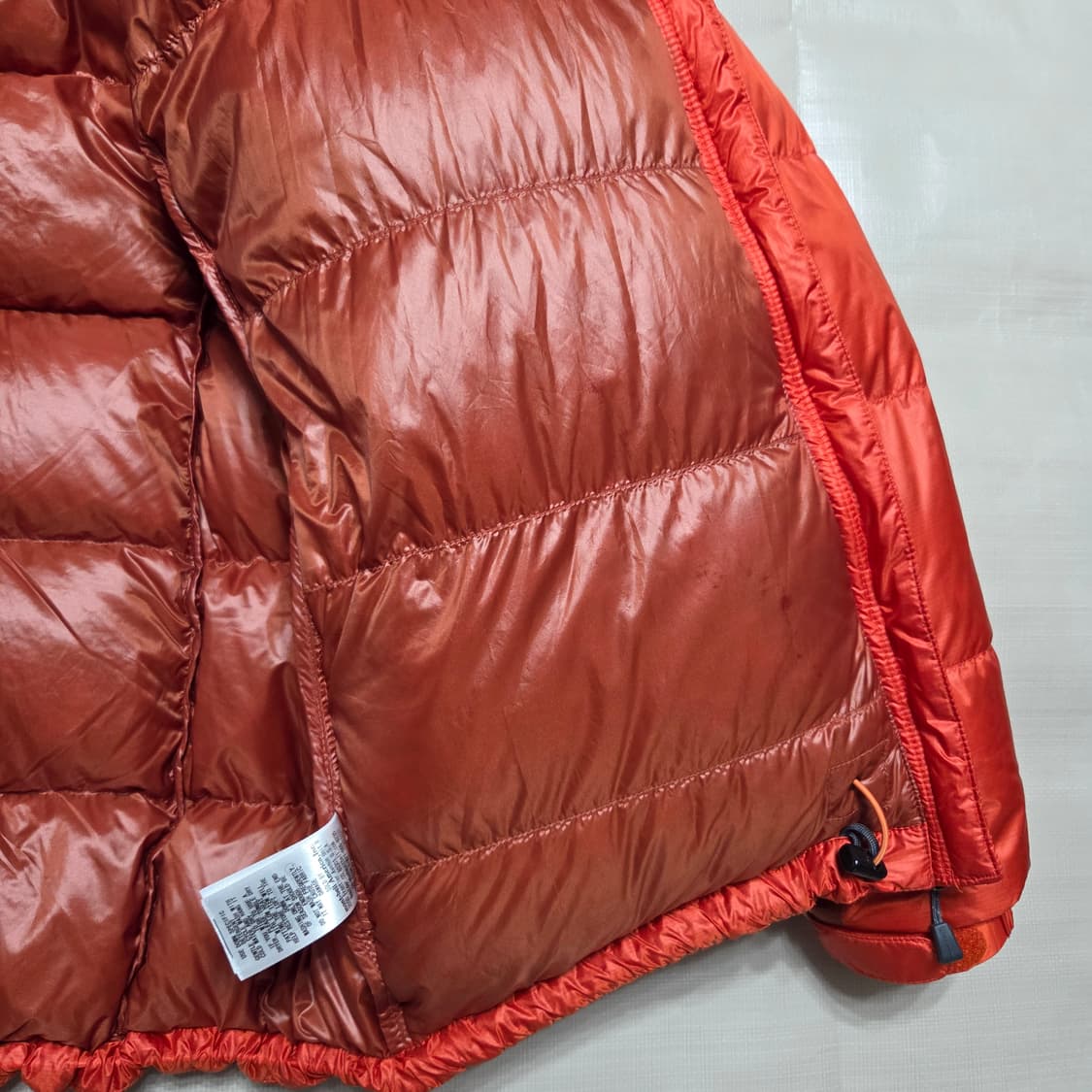 몽벨 알파인 다운 패딩 오렌지 XL 상품이미지9