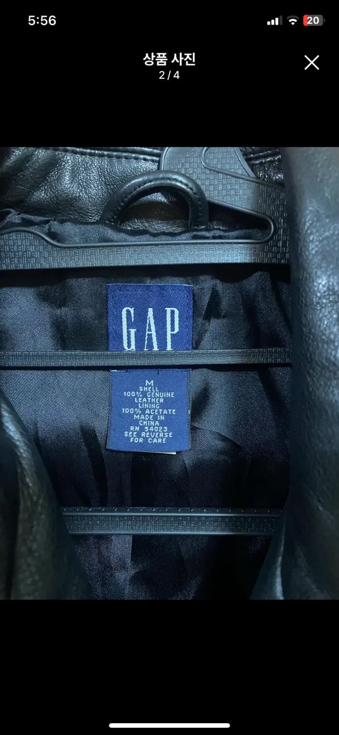 [GAP] 올드갭 카우레더 더블 자켓 M사이즈 상품이미지2