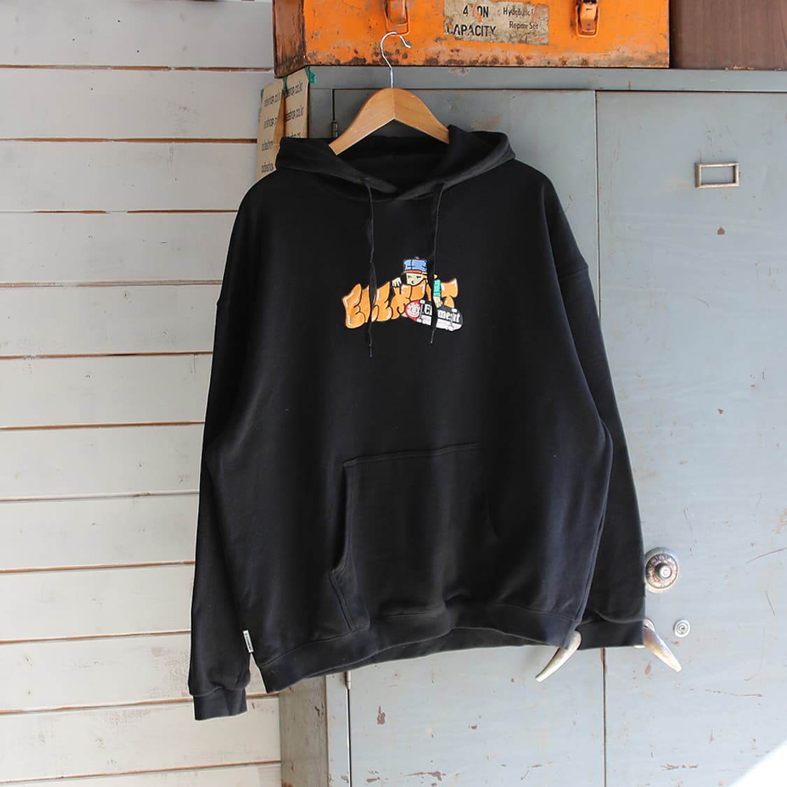 (착용컷) ELEMENT 후드 티셔츠 (남성용 105) 상품이미지1