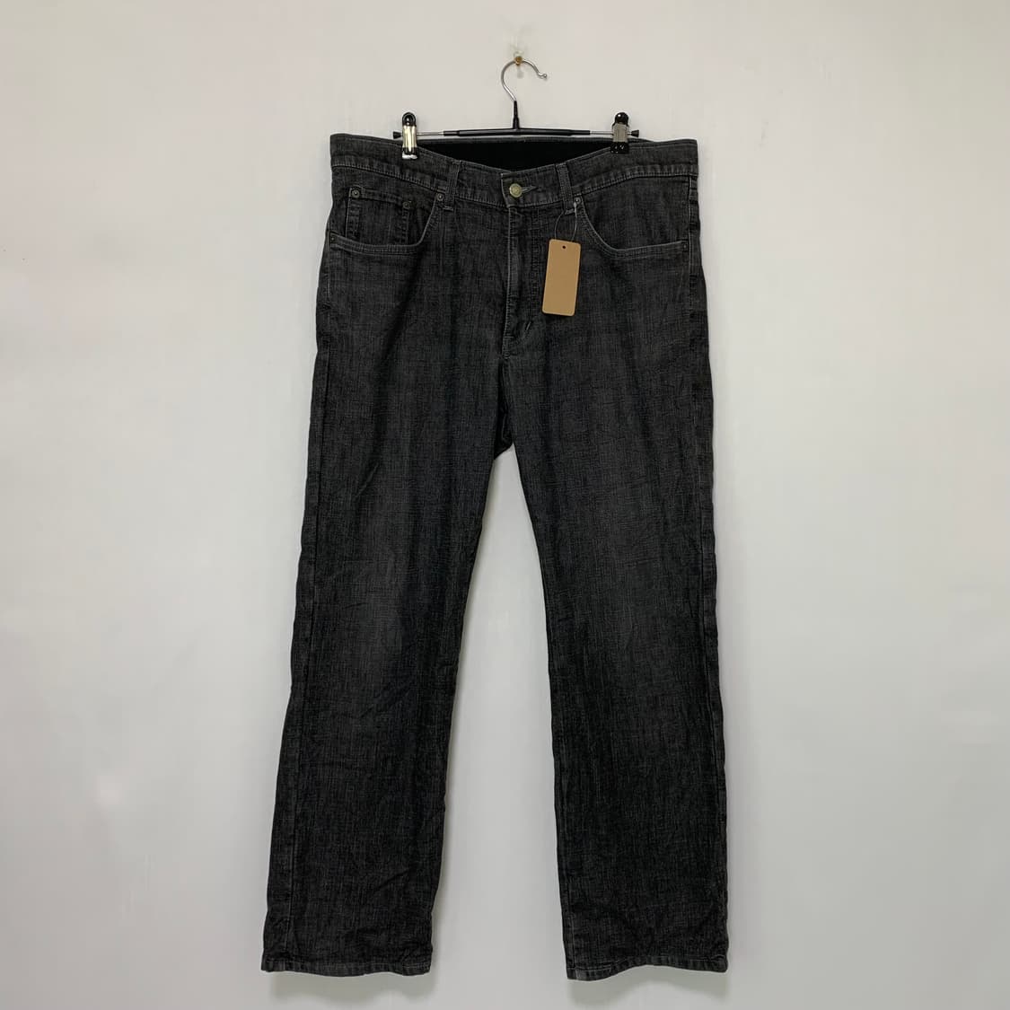 에드윈 남성 빈티지 흑청 블랙 데님 팬츠 기모 청바지 36인치 상품이미지1