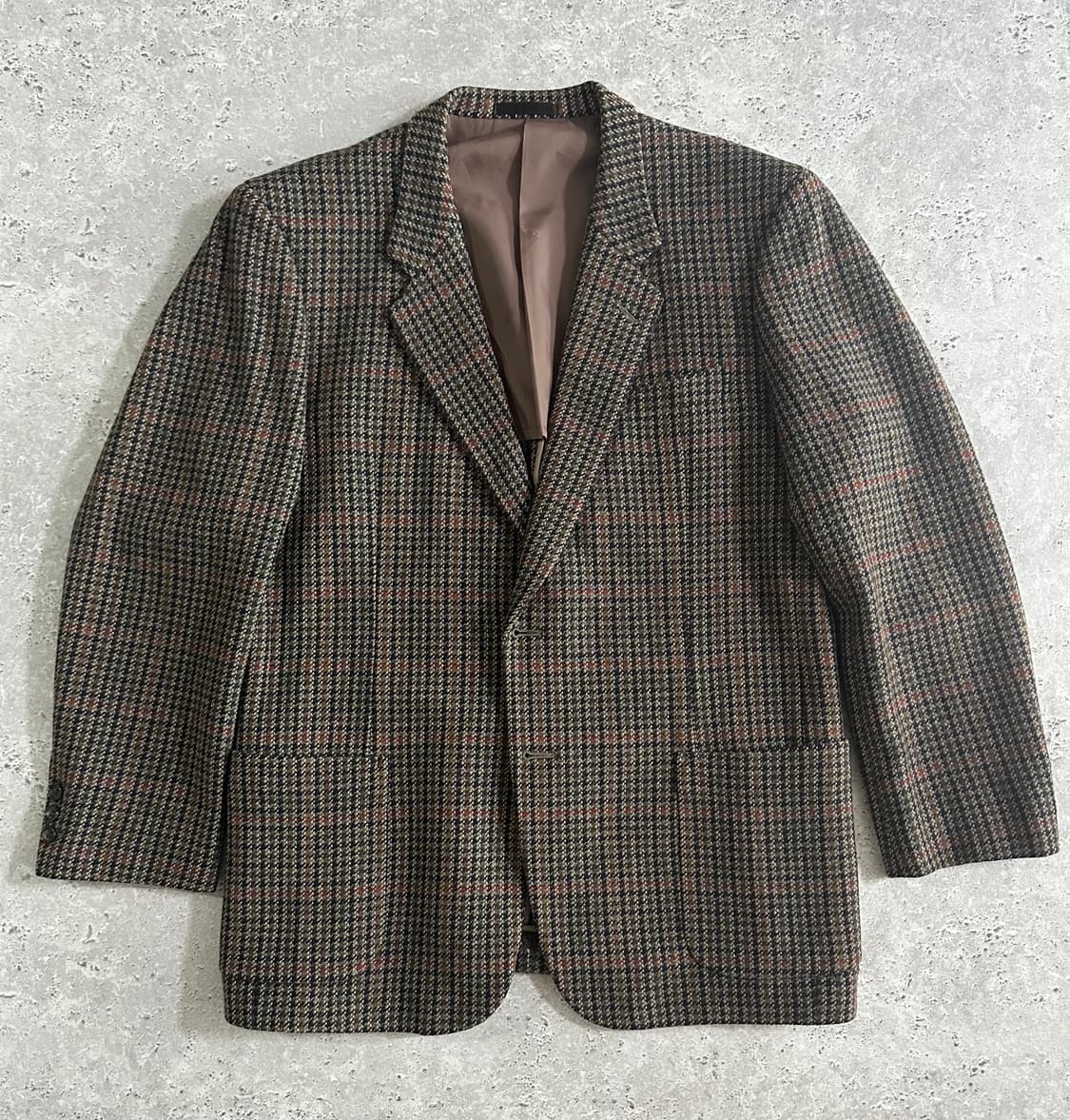 마츠자카야 New Wool 100% Multi Check Blazer 상품이미지2