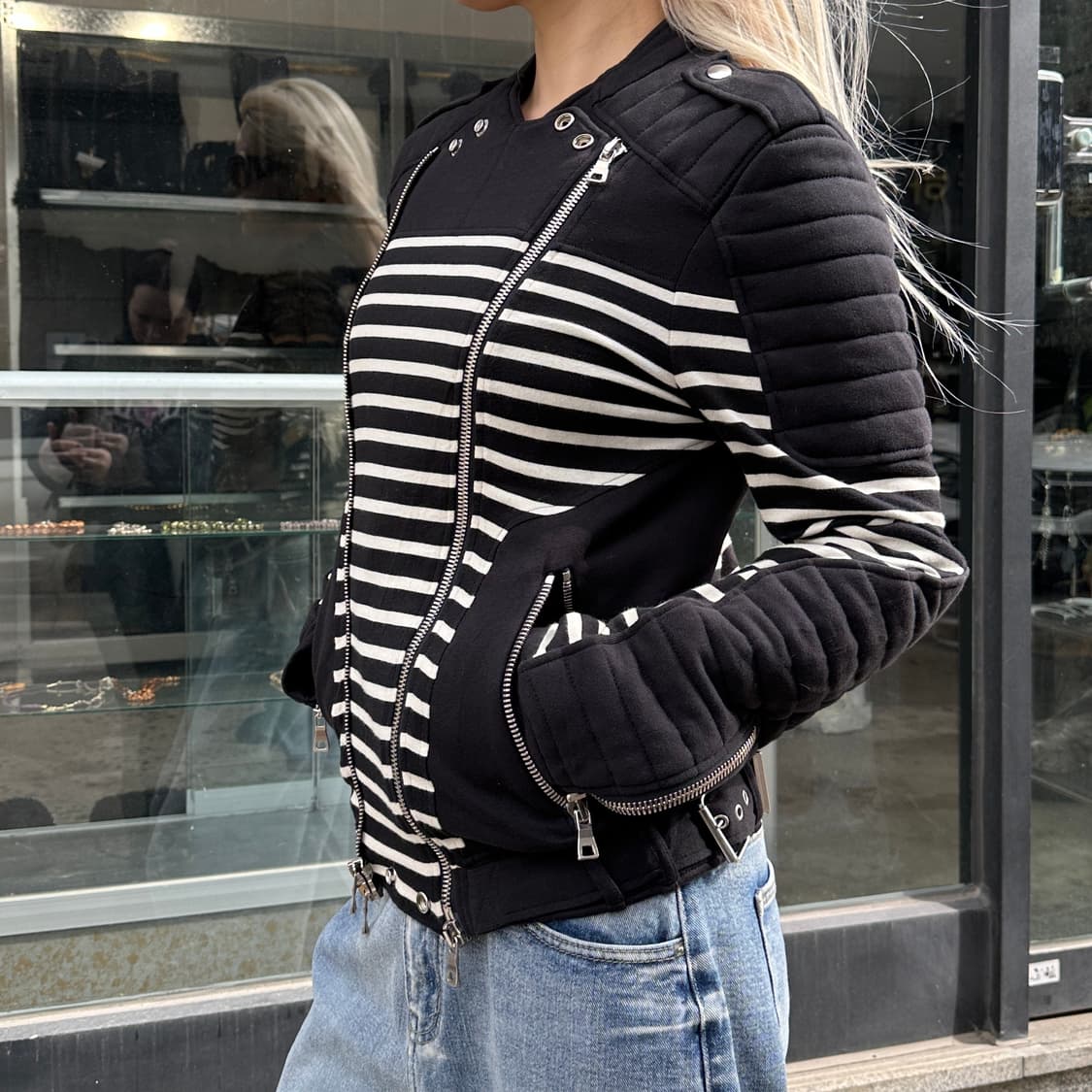 2014 발망 스트라이프 라이더 자켓 상품이미지8